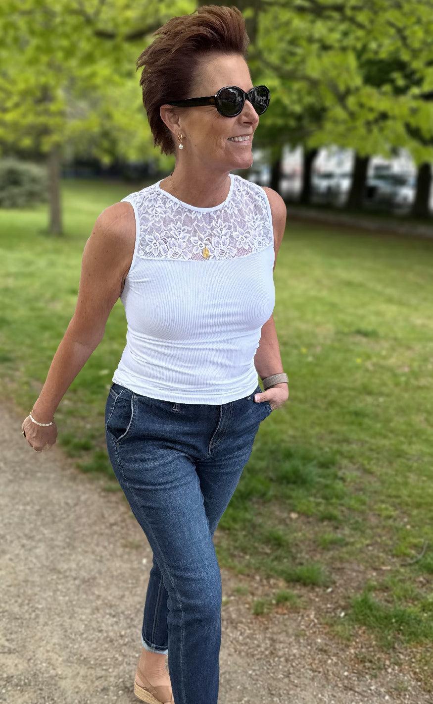 Tim & Simonsen Top - Nancy Rib - Bianco