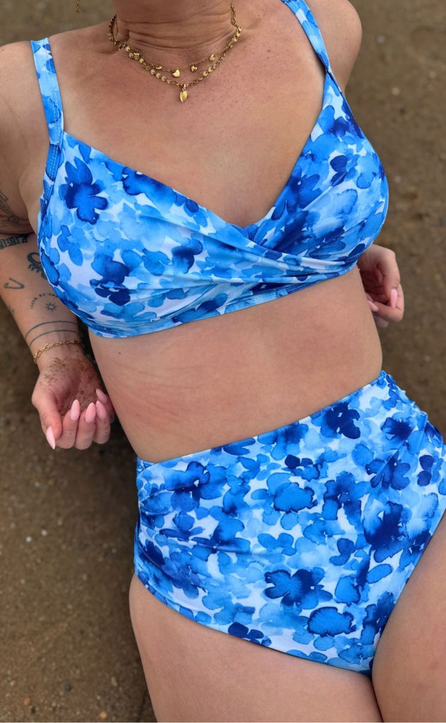 Unica Copenhagen Bikini Overdel / Top - Naya - Blue Flower