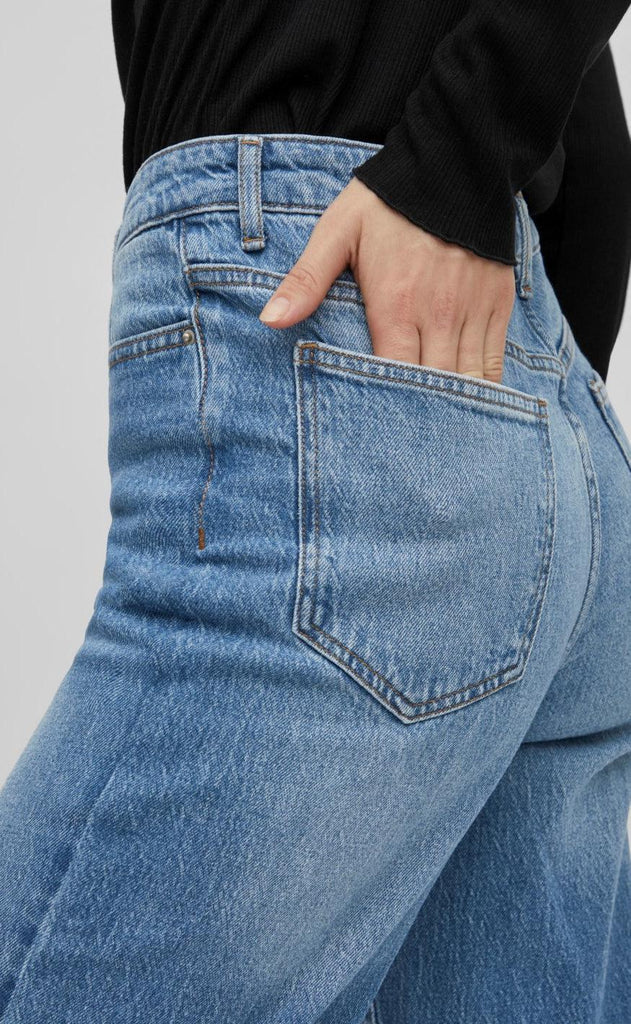 VILA Bukser / Jeans - Kelly - Medium Blue Denim