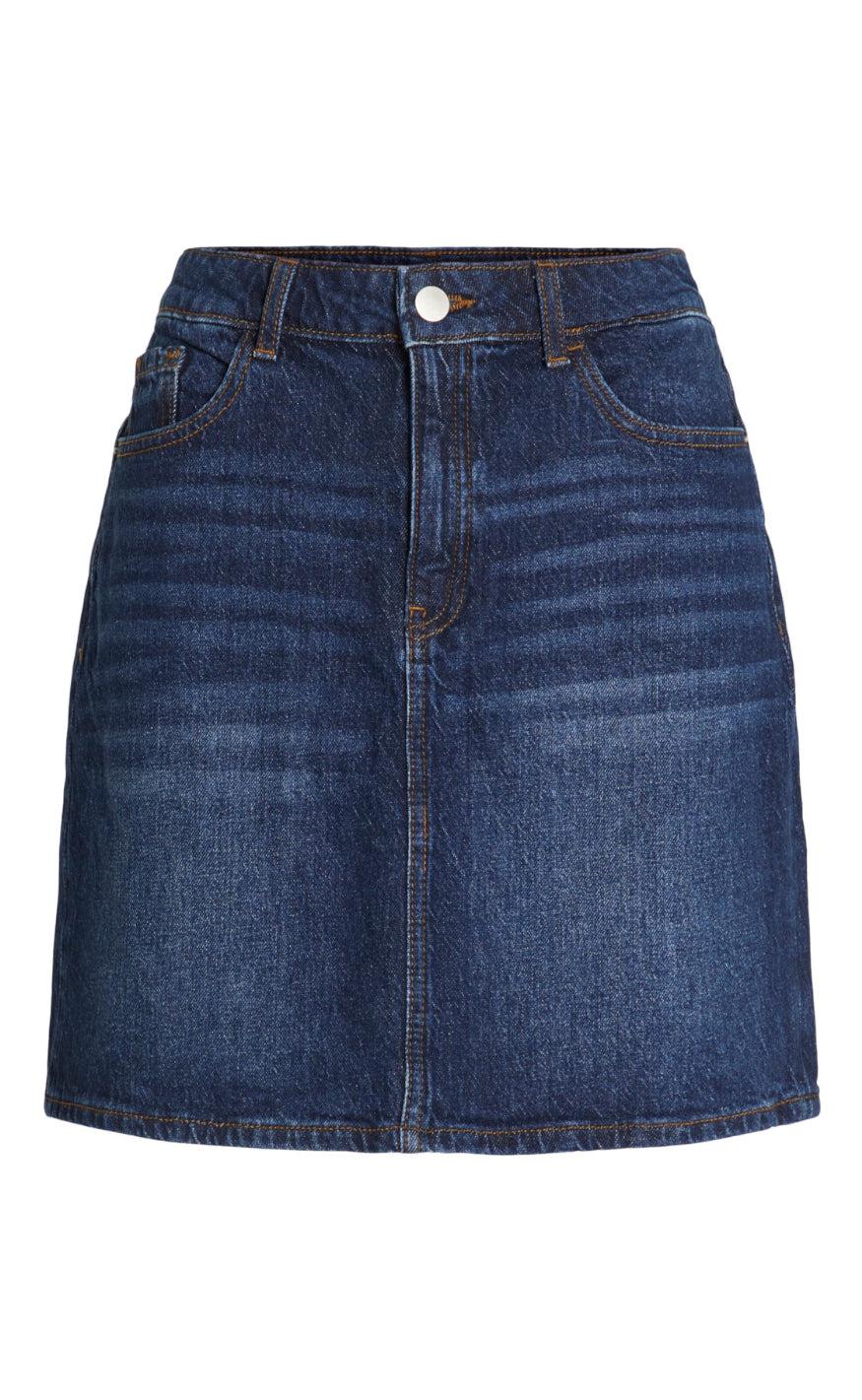 VILA Nederdel - Kaja - Dark Blue Denim