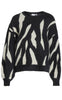 VILA Strik - Juli Jaquard - Black/White Sand