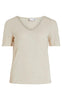 VILA T-Shirt - Sina V-Neck - Birch/Melange