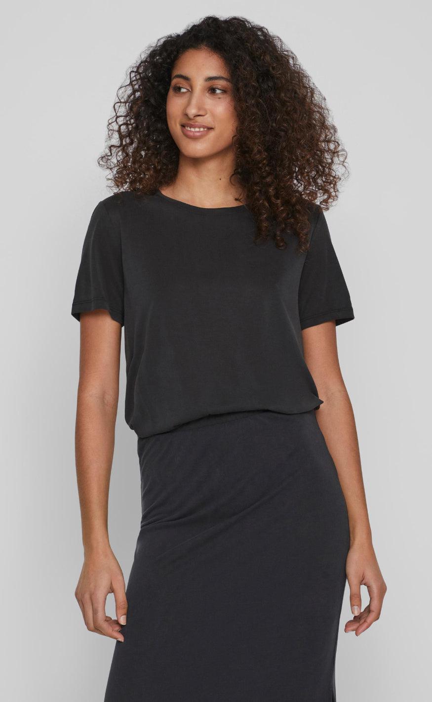 VILA Top - Modala - Black