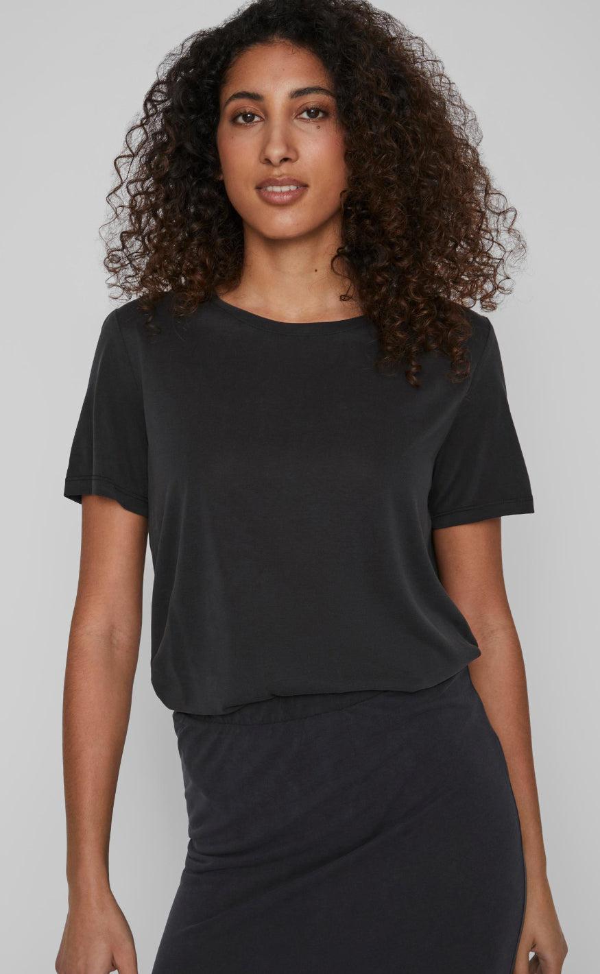 VILA Top - Modala - Black