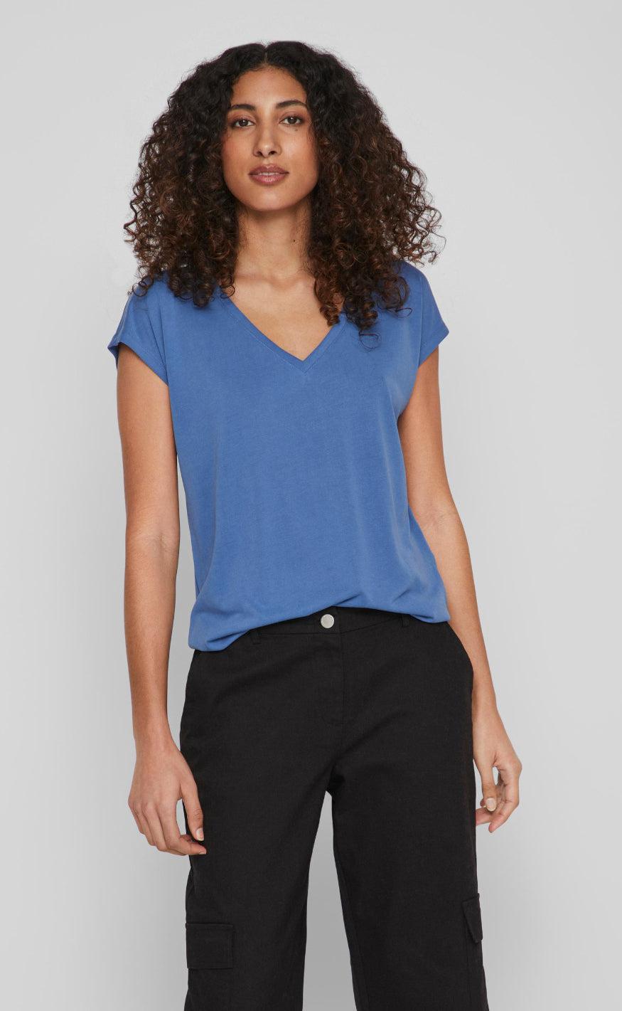 VILA Top - Modala - Federal Blue