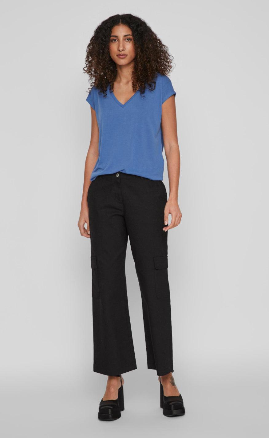 VILA Top - Modala - Federal Blue
