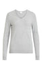 VILA Top - Ril - Light Grey Melange