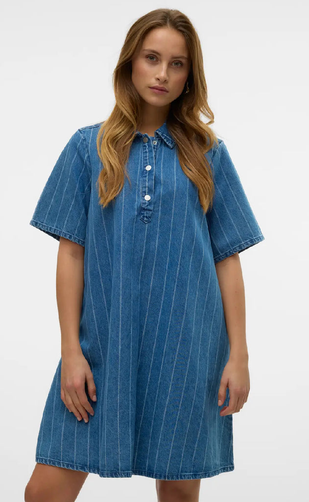 Vero Moda Kjole - Ocean - Medium Blue Denim