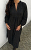 Say INA Copenhagen Kjole - Winnie New LS - Black W. Embroidery Hearts