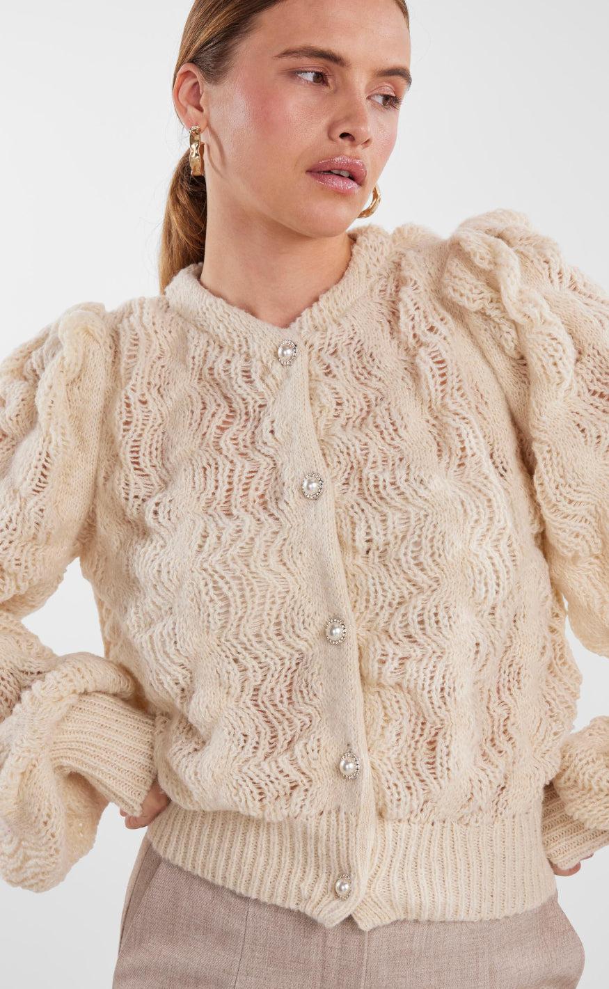 YAS Cardigan - Bubble - Birch/Melange