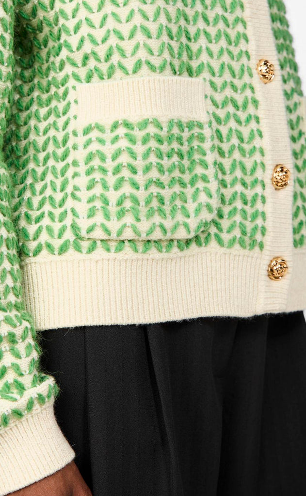 YAS Cardigan - Gea - Birch/Medium Green