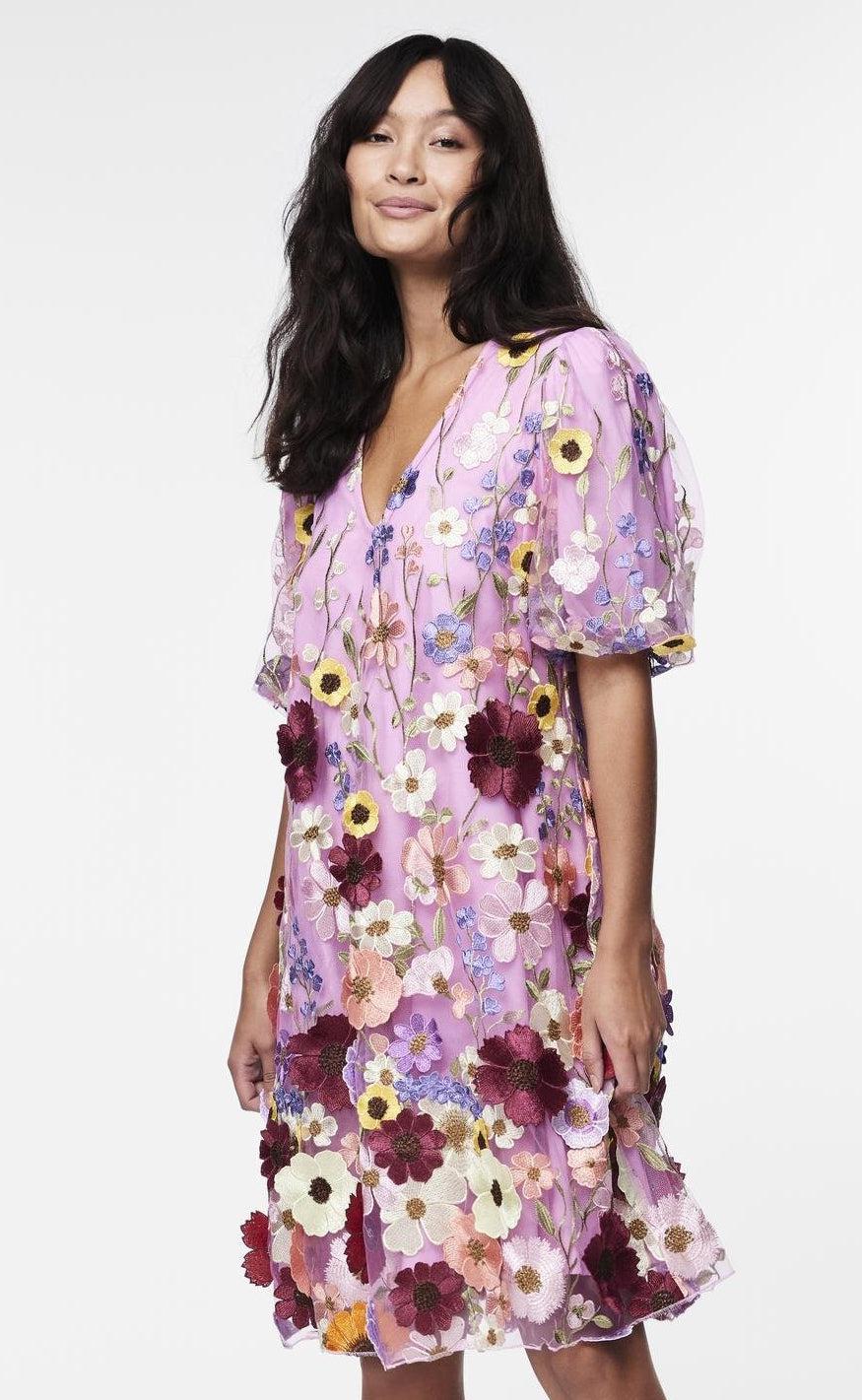 YAS Kjole - Flowering - Pink Lavender