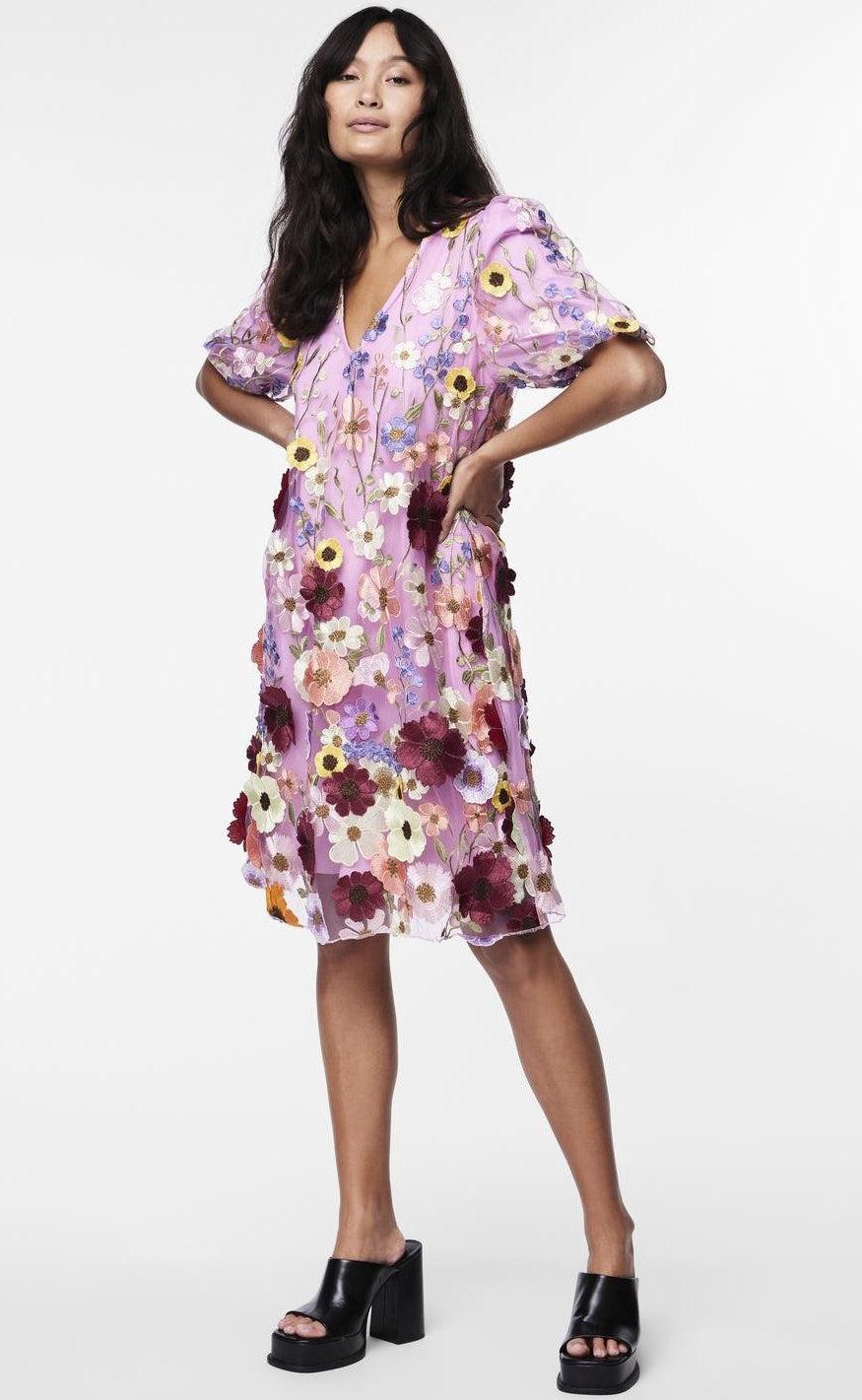 YAS Kjole - Flowering - Pink Lavender