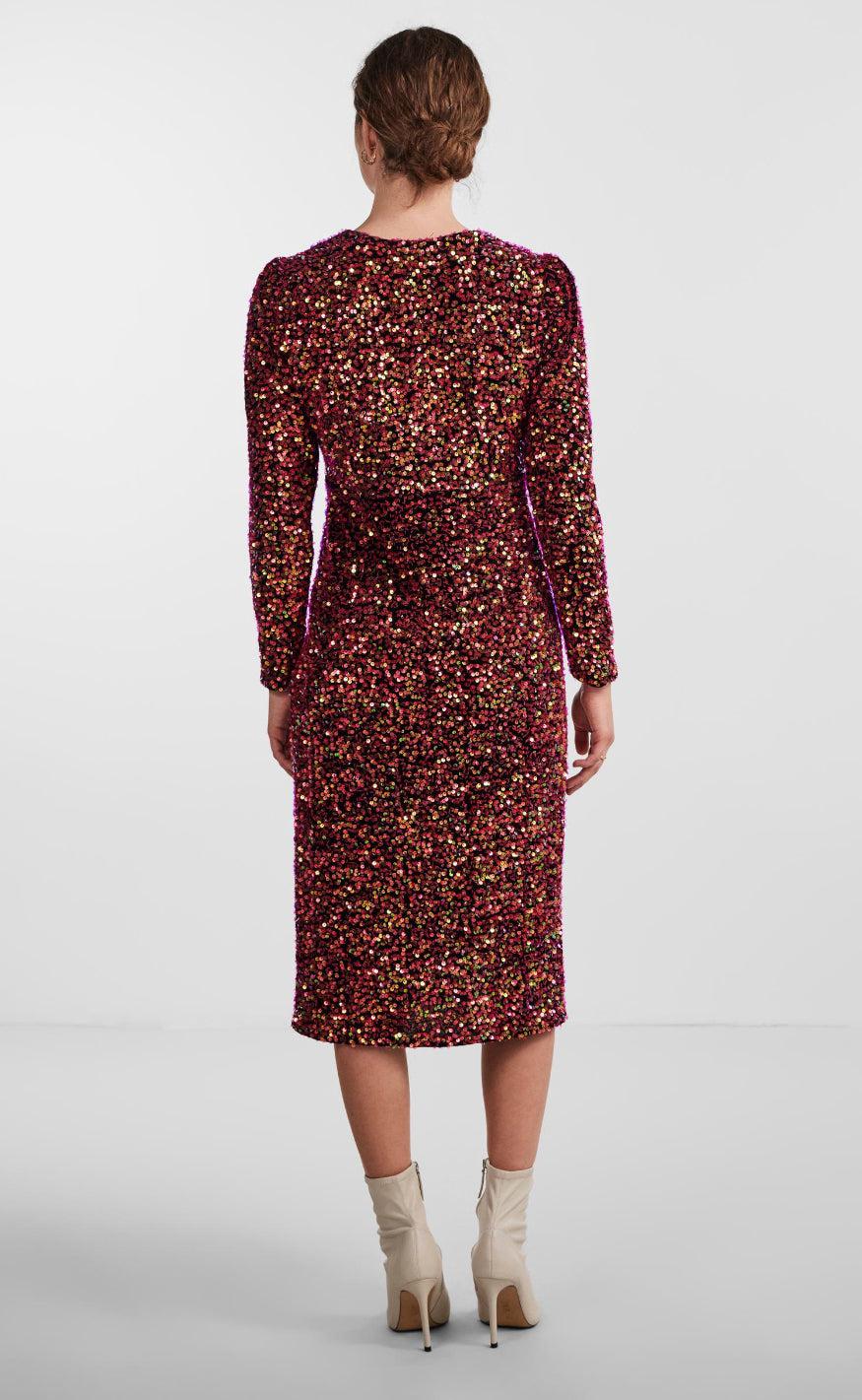 YAS Kjole - Pinko Midi - Black