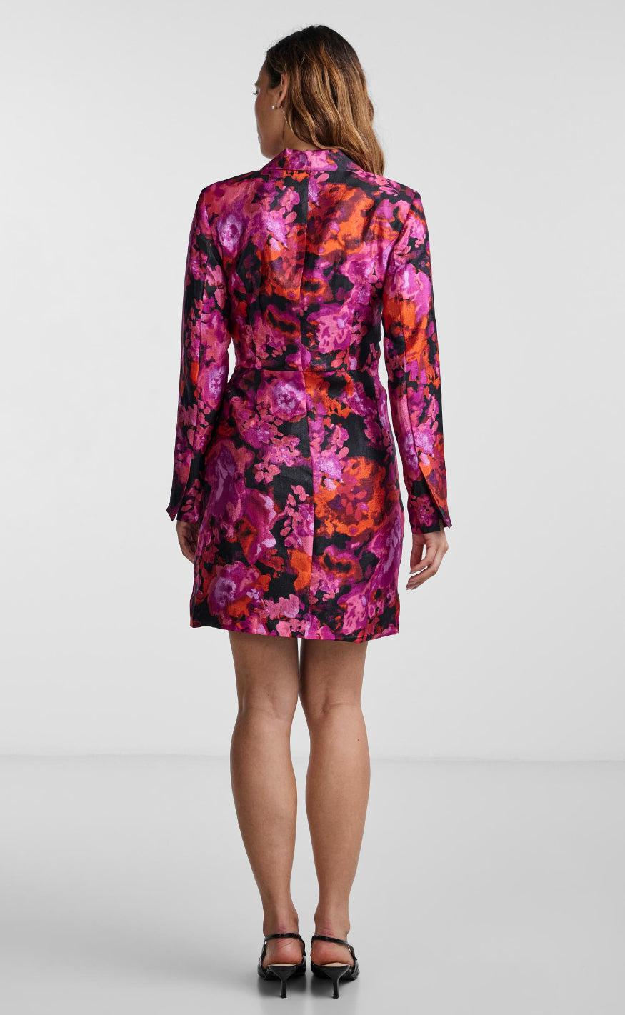 YAS Kjole - Wilight Garden - Black