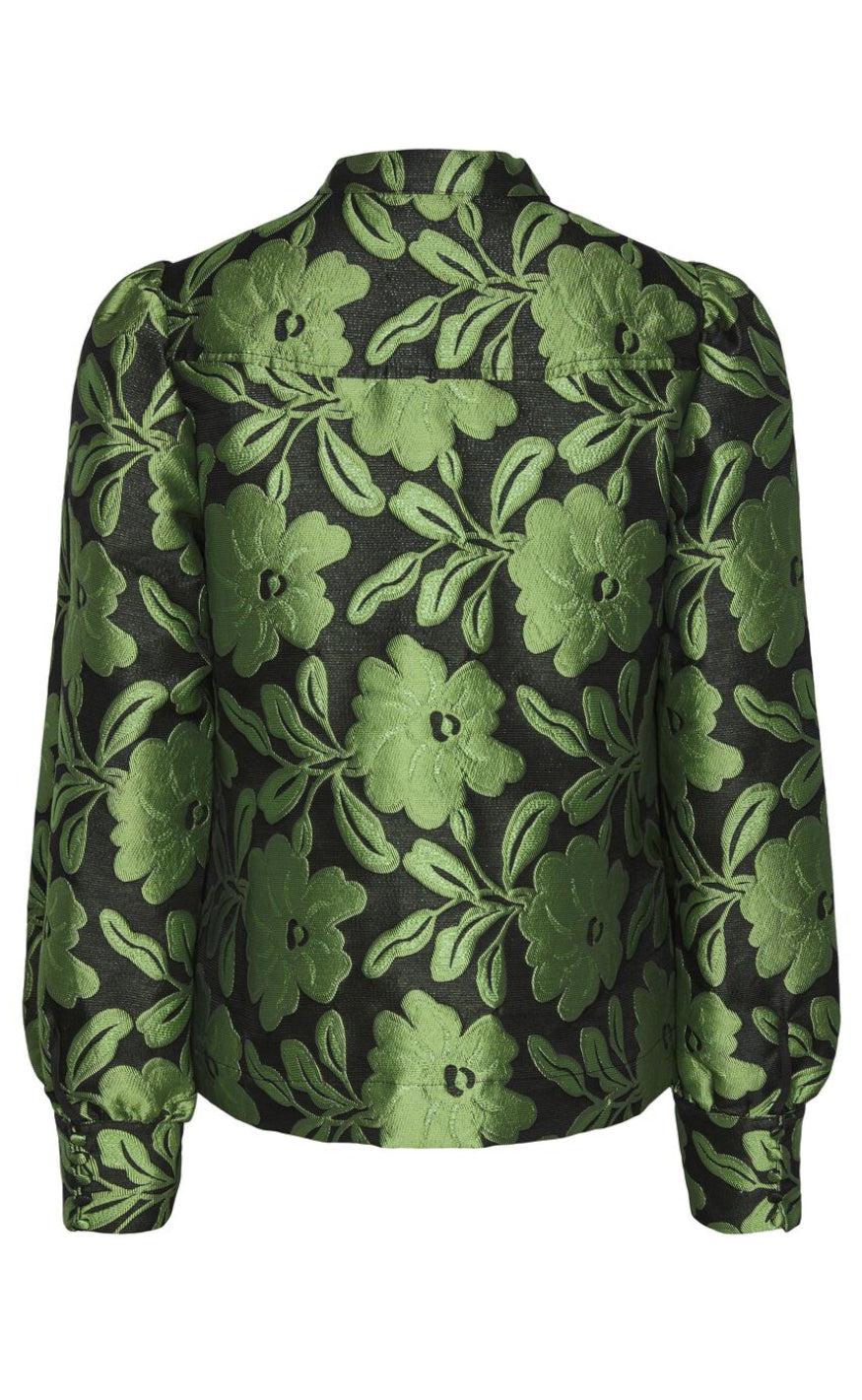 YAS Skjorte - Sine - Black / Classic Green