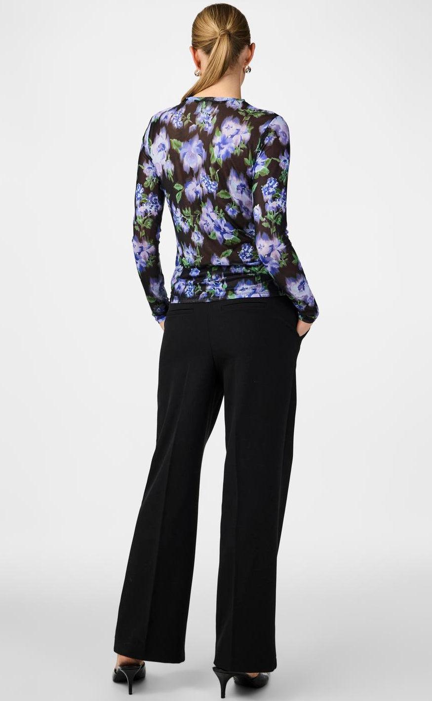 YAS Top - Hannah Mesh - Black