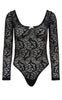 Haute L'Amitié Bodystocking - Summer Lace LS  - Black