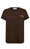 Haute L'Amitié T-Shirt - Mini Curve Logo  -  Mocca