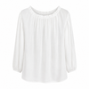 Marta Du Chateau Bluse - Juniper - Offwhite