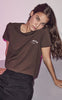 Haute L'Amitié T-Shirt - Mini Curve Logo  -  Mocca