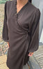 Say INA Copenhagen Kjole - Catja Wrap - Dark Brown