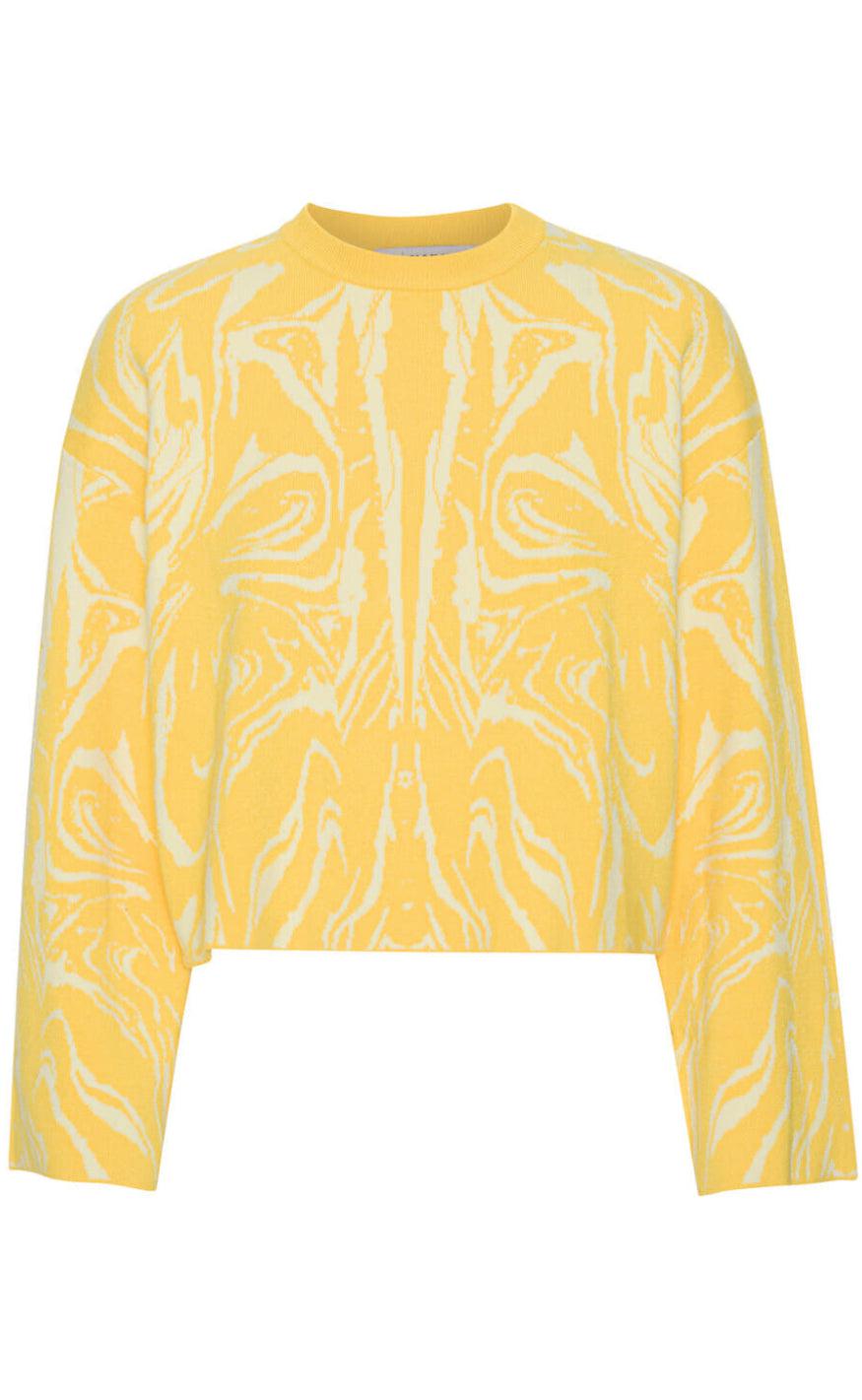 A-View Bluse - Kira Swirly Blouse - Yellow