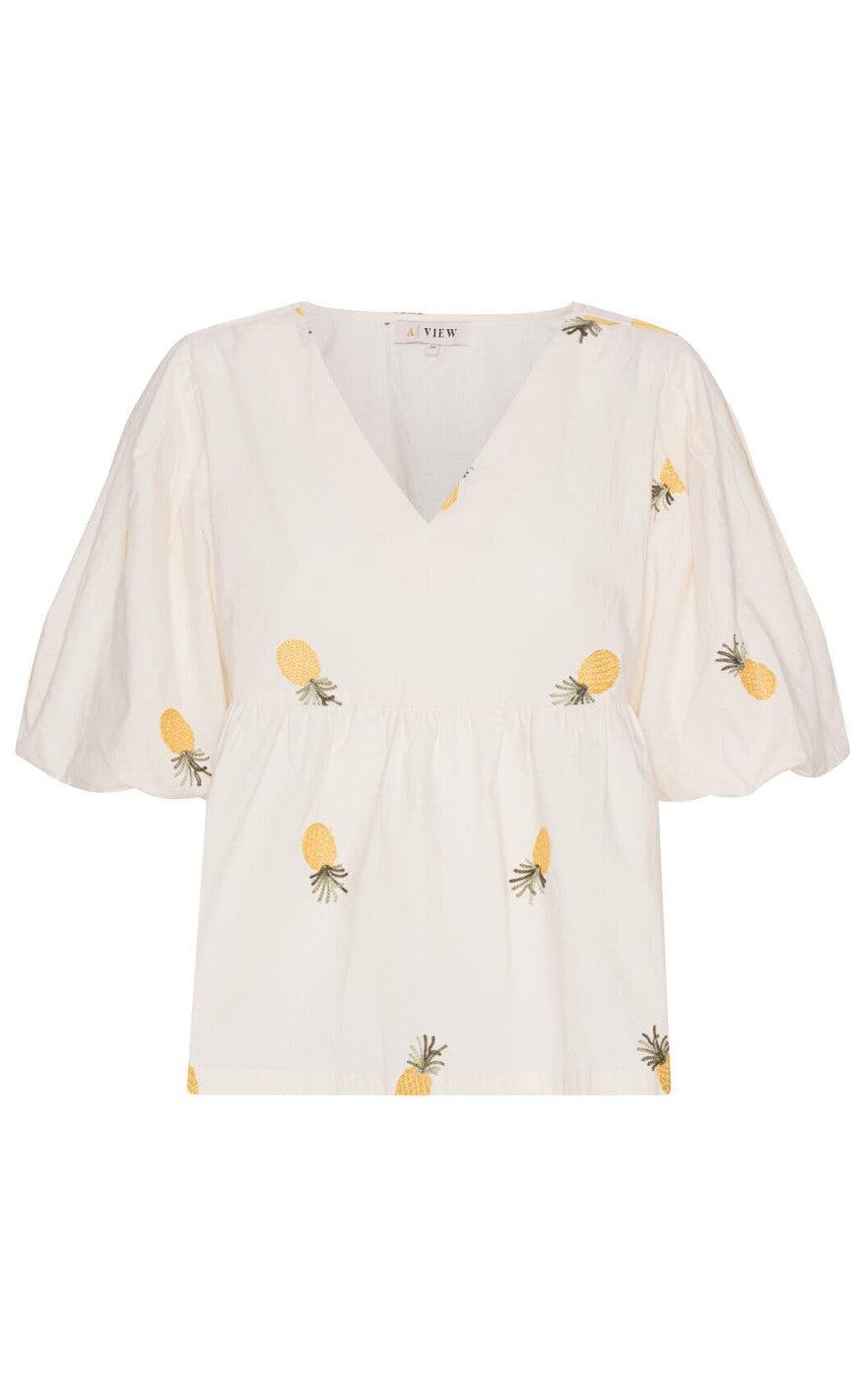 A-View Bluse - Pineapple - Sand