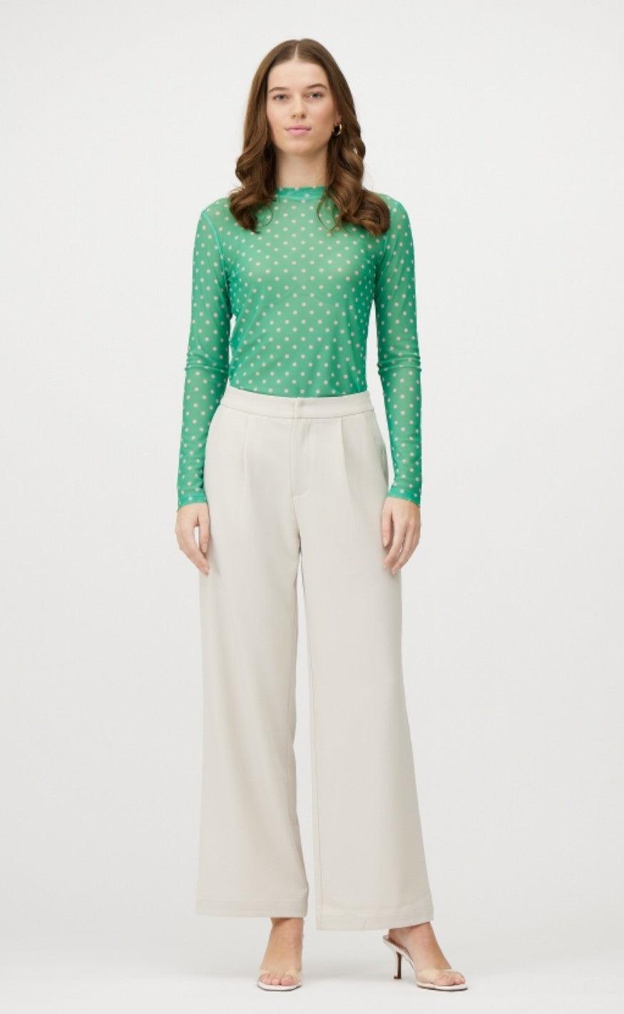 A-View Bluse - Silke Mesh - Green