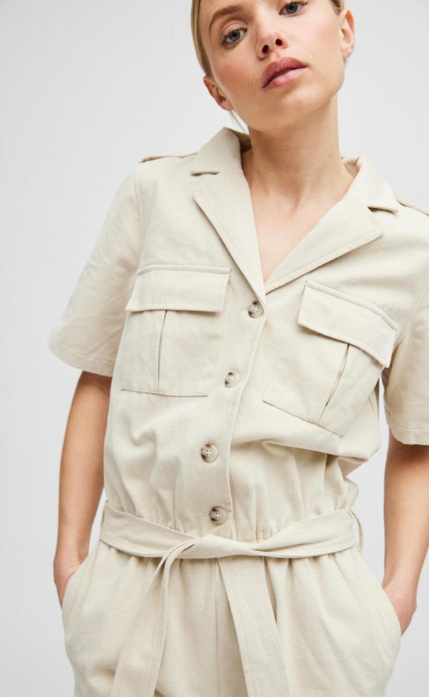 A-View Buksedragt - Signe Utility - Off White