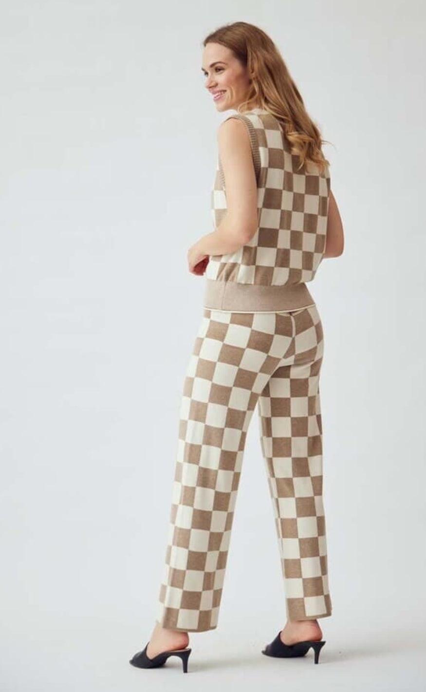 A-View Bukser - Kiras - Brown Check