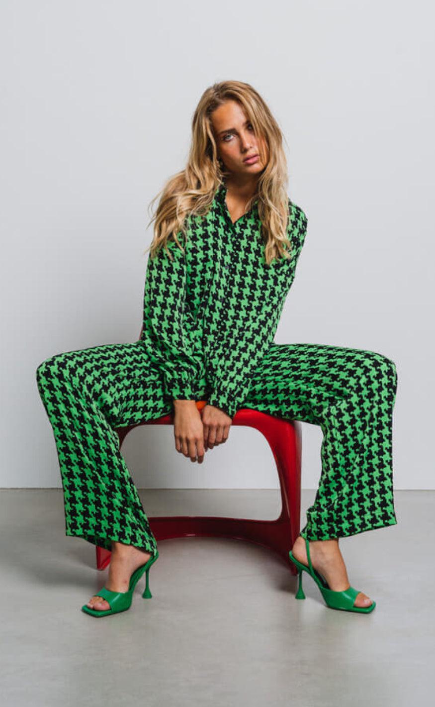 A-View Bukser - Simone - Black/Green