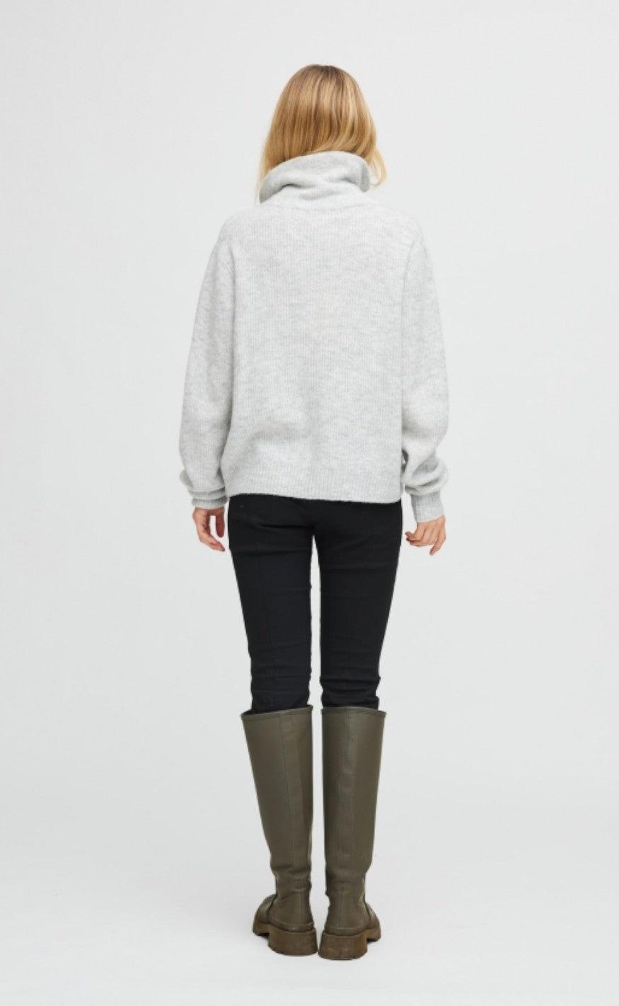 A-View Cardigan - Patty - Light Grey Melange
