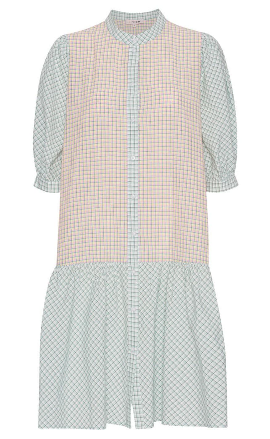 A-View Kjole - Cenna - Green/rose
