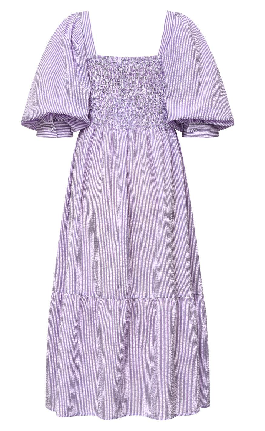 A-View Kjole - Cheri Stripe - Purple / White