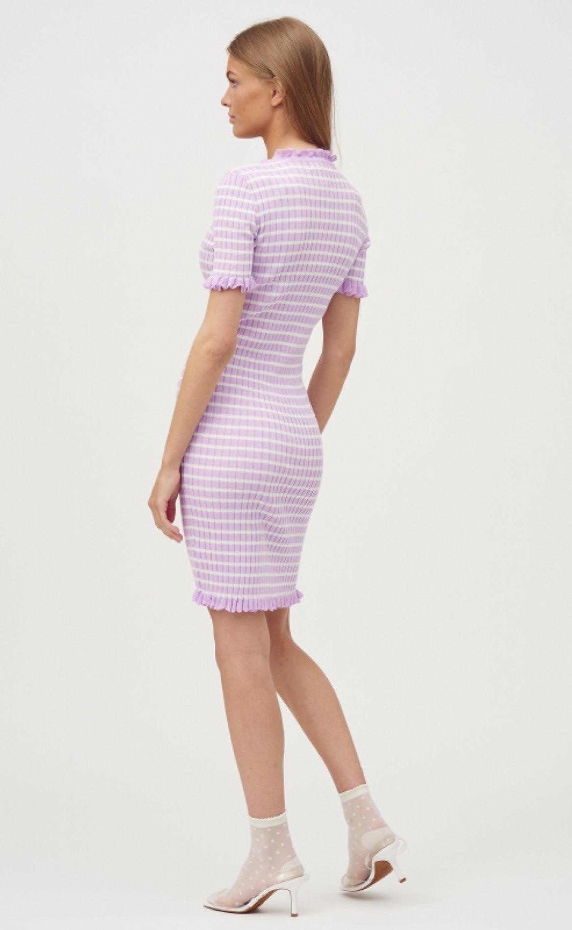 A-View Kjole - Sabia - Lavender/Off White