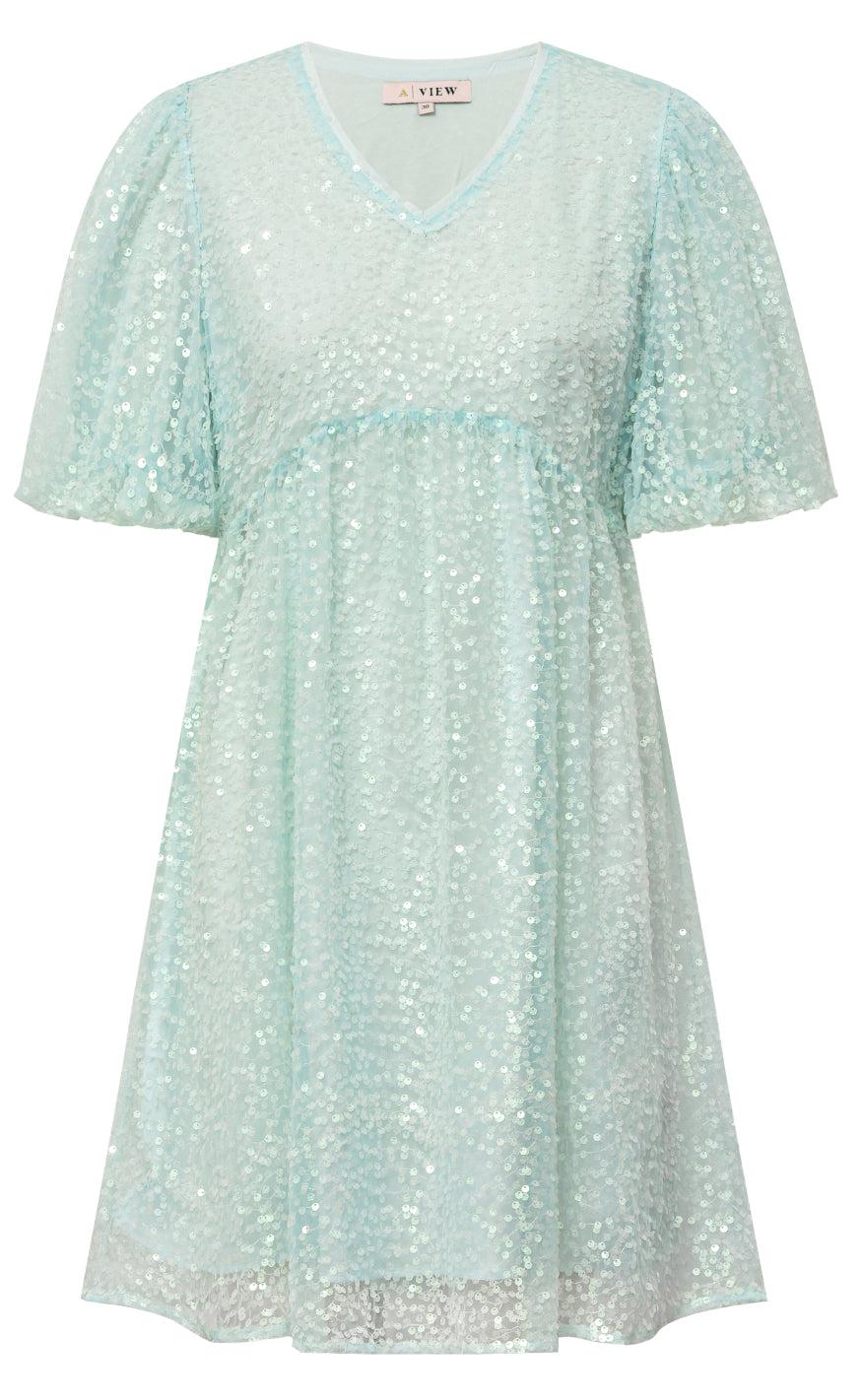 A-View Kjole - Scarlet - Light Blue