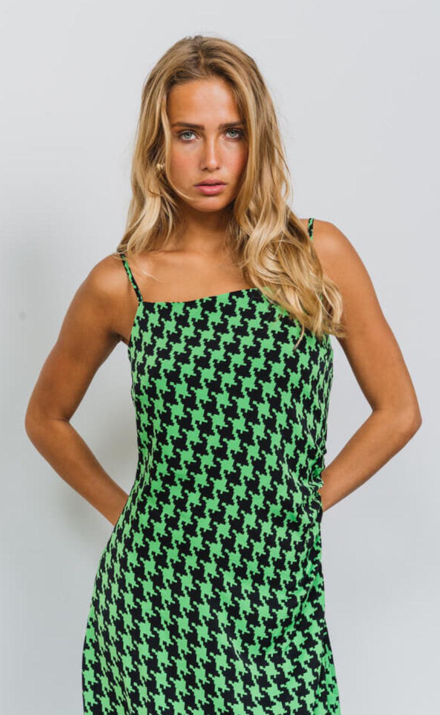 A-View Kjole - Simone - Black/Green