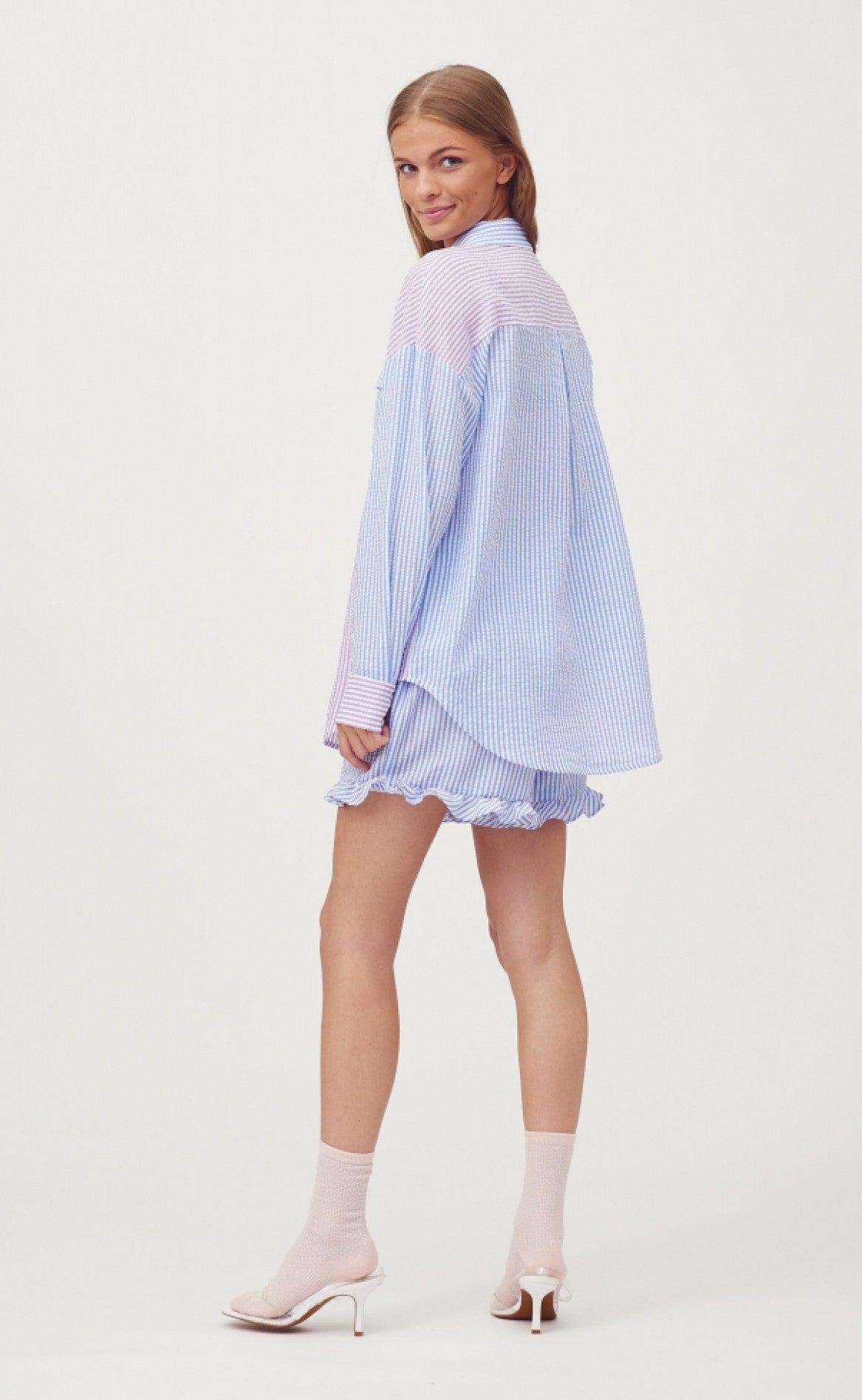 A-View Skjorte - Mila - Blue/Lavender
