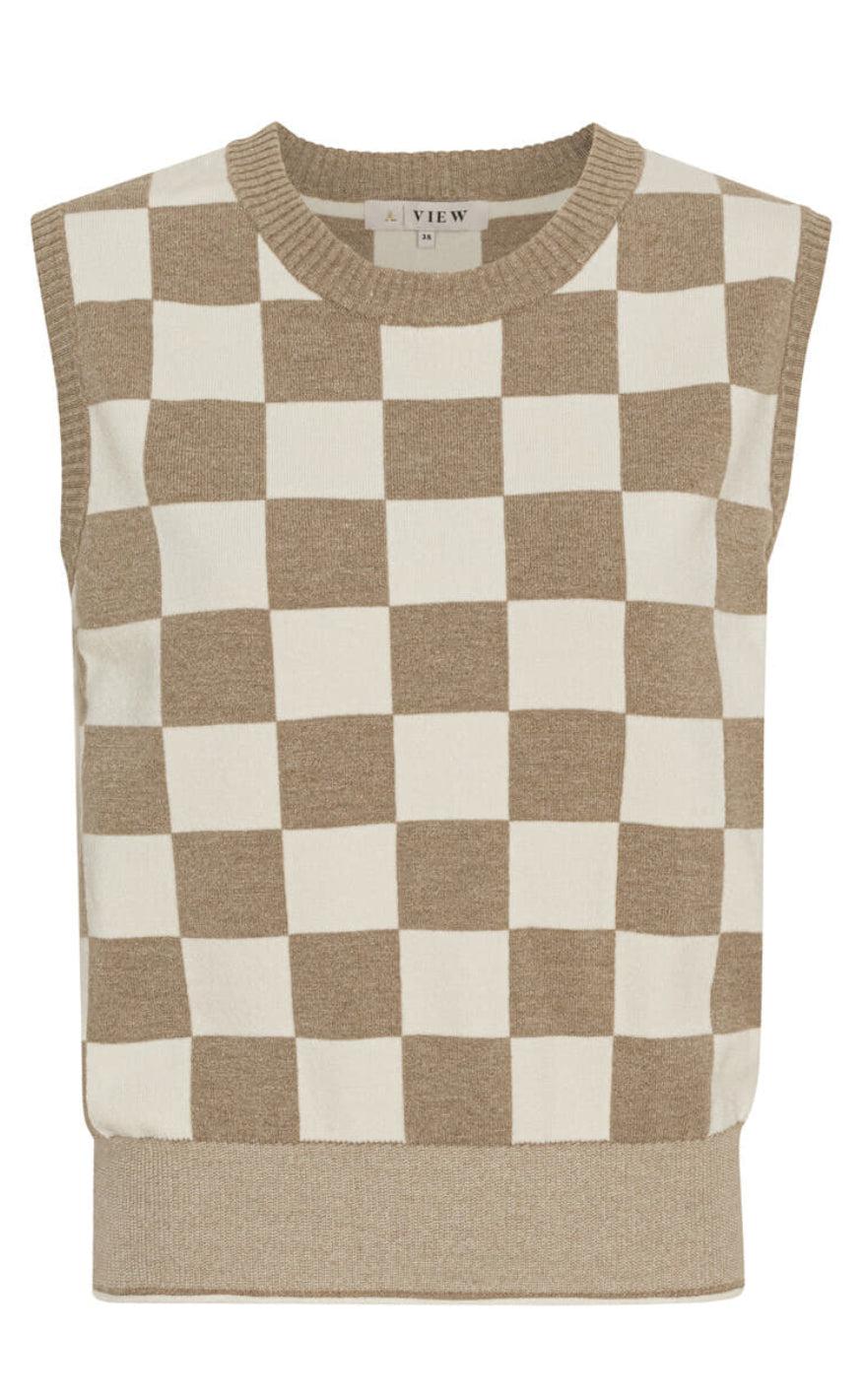 A-View Vest - Kiras - Brown Check