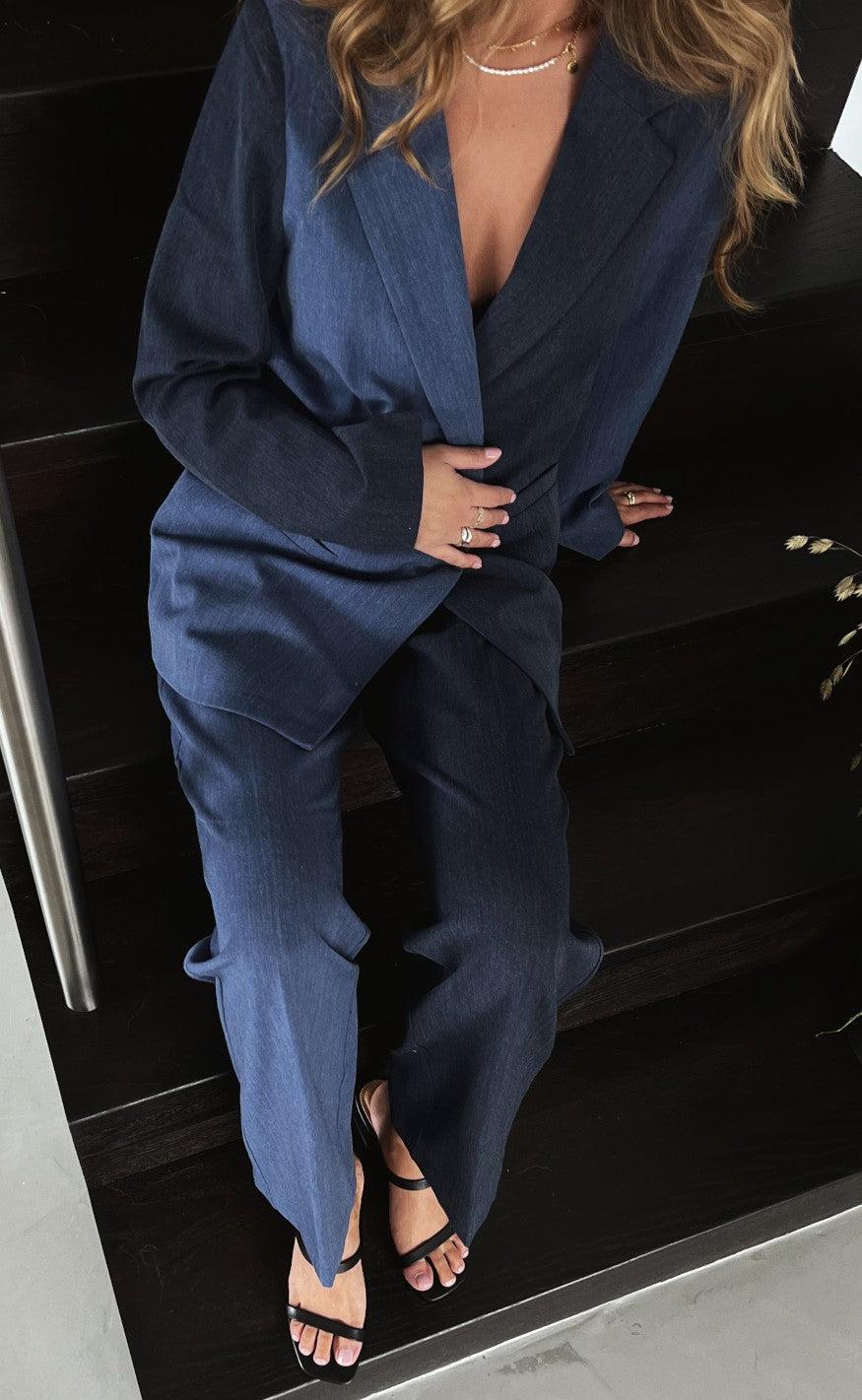 A-view Blazer - Swan - Blue