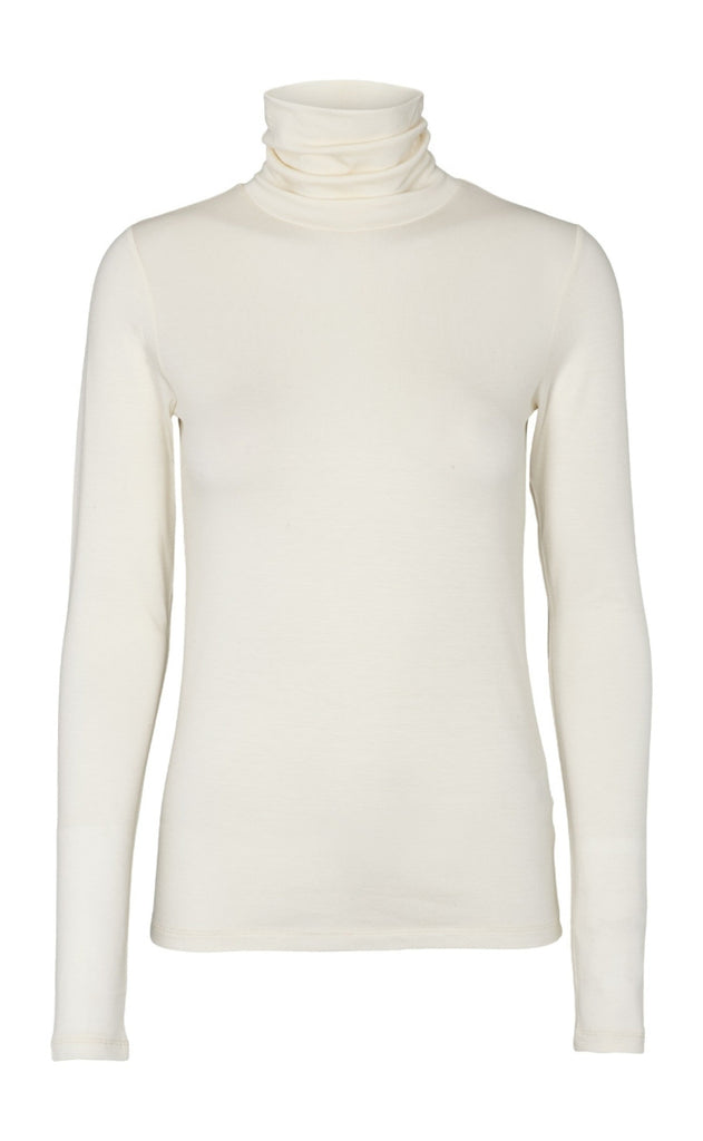 Basic Apparel Bluse - Joline T-neck - Off White