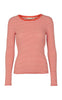 Basic Apparel Bluse - Ludmilla - Spicy Orange/Whisper White