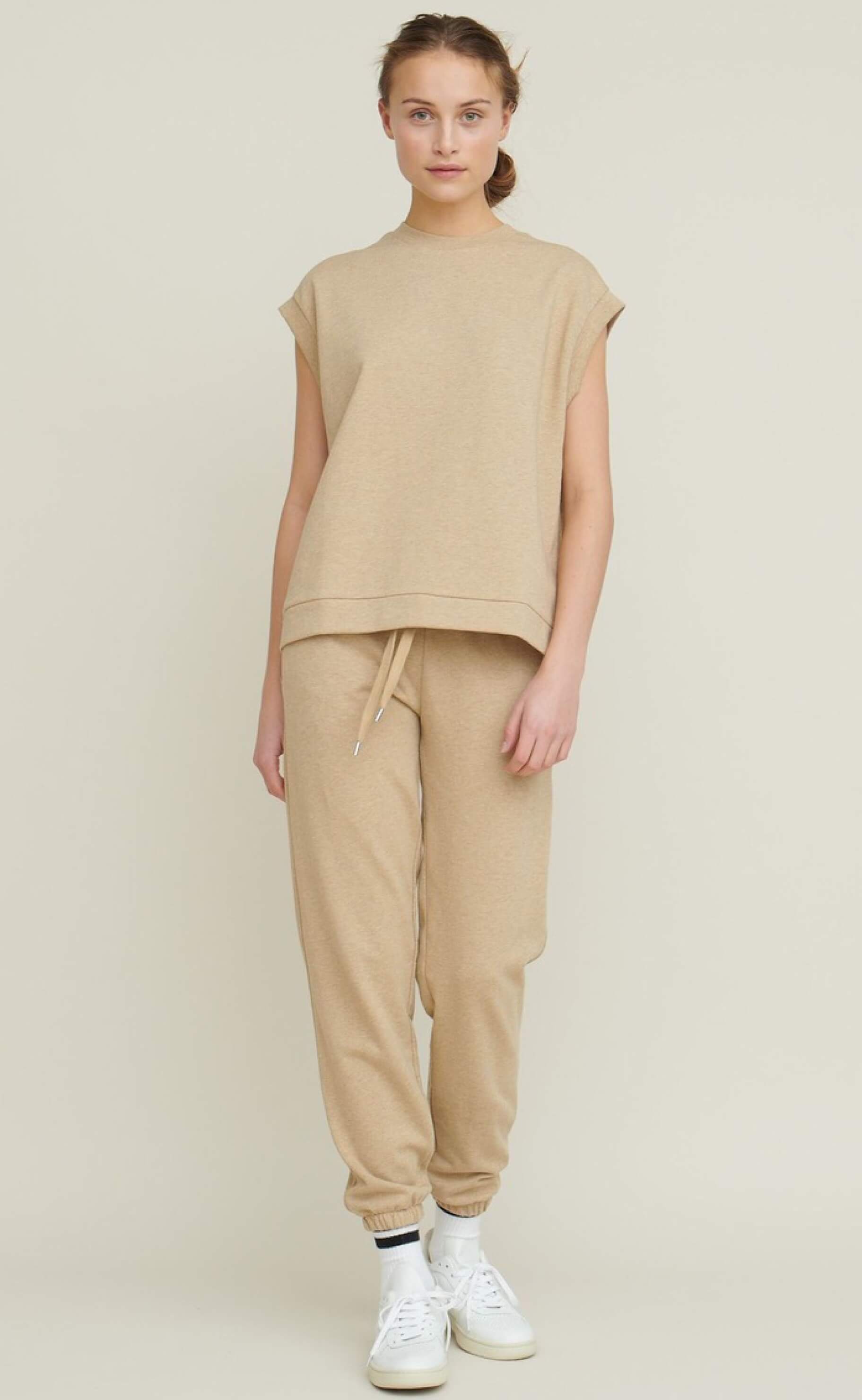 Basic Apparel Bukser - Maje - Camel Melange
