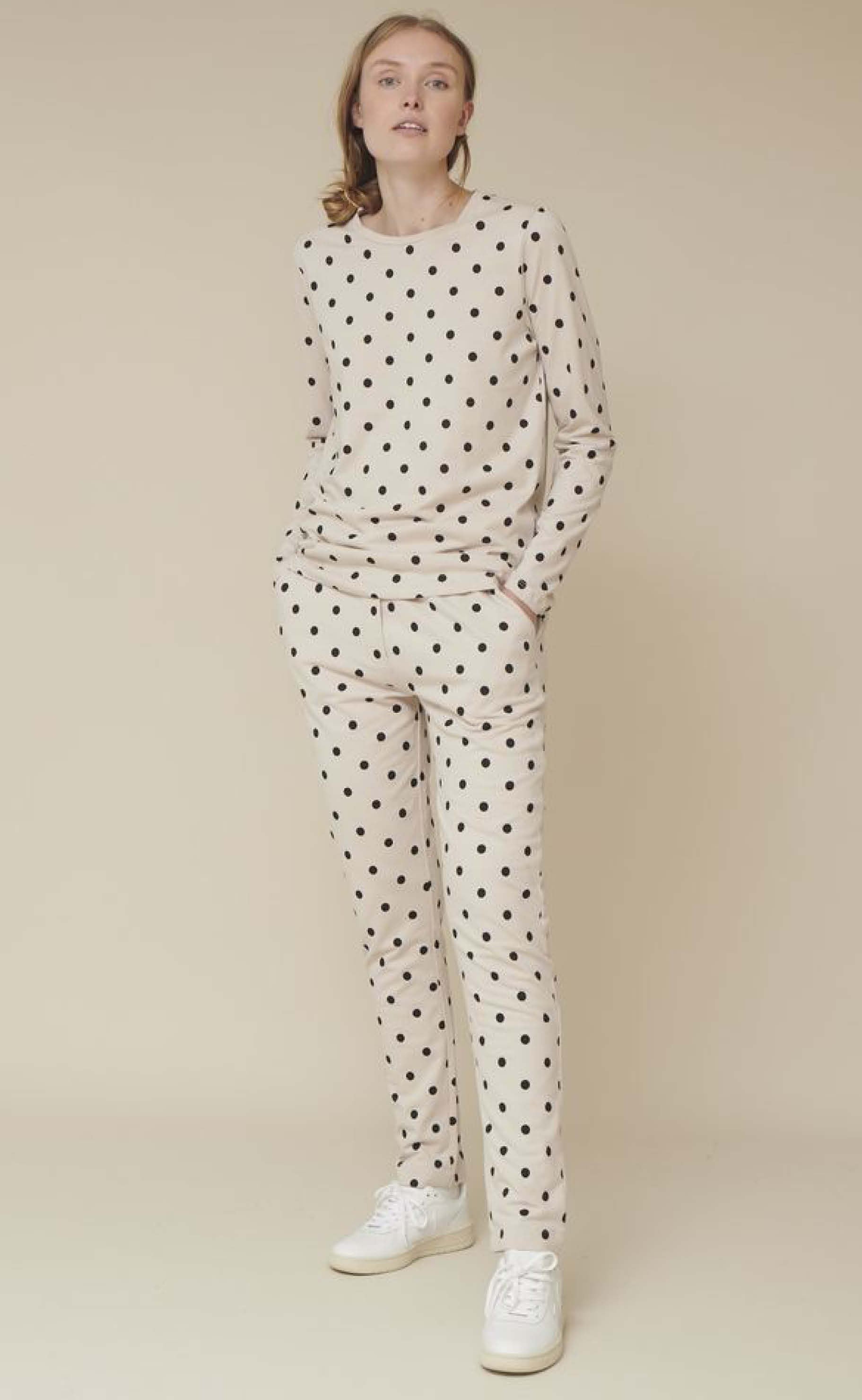 Basic Apparel Bukser - Saga Dot - Sand