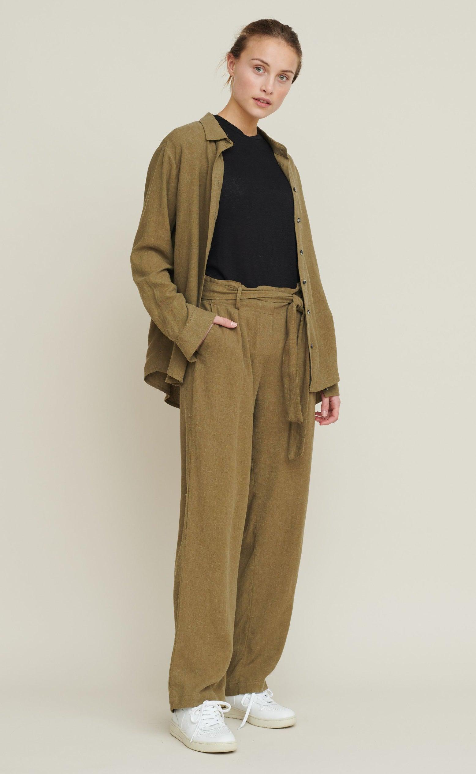 Basic Apparel Bukser - Tove - Capers Green
