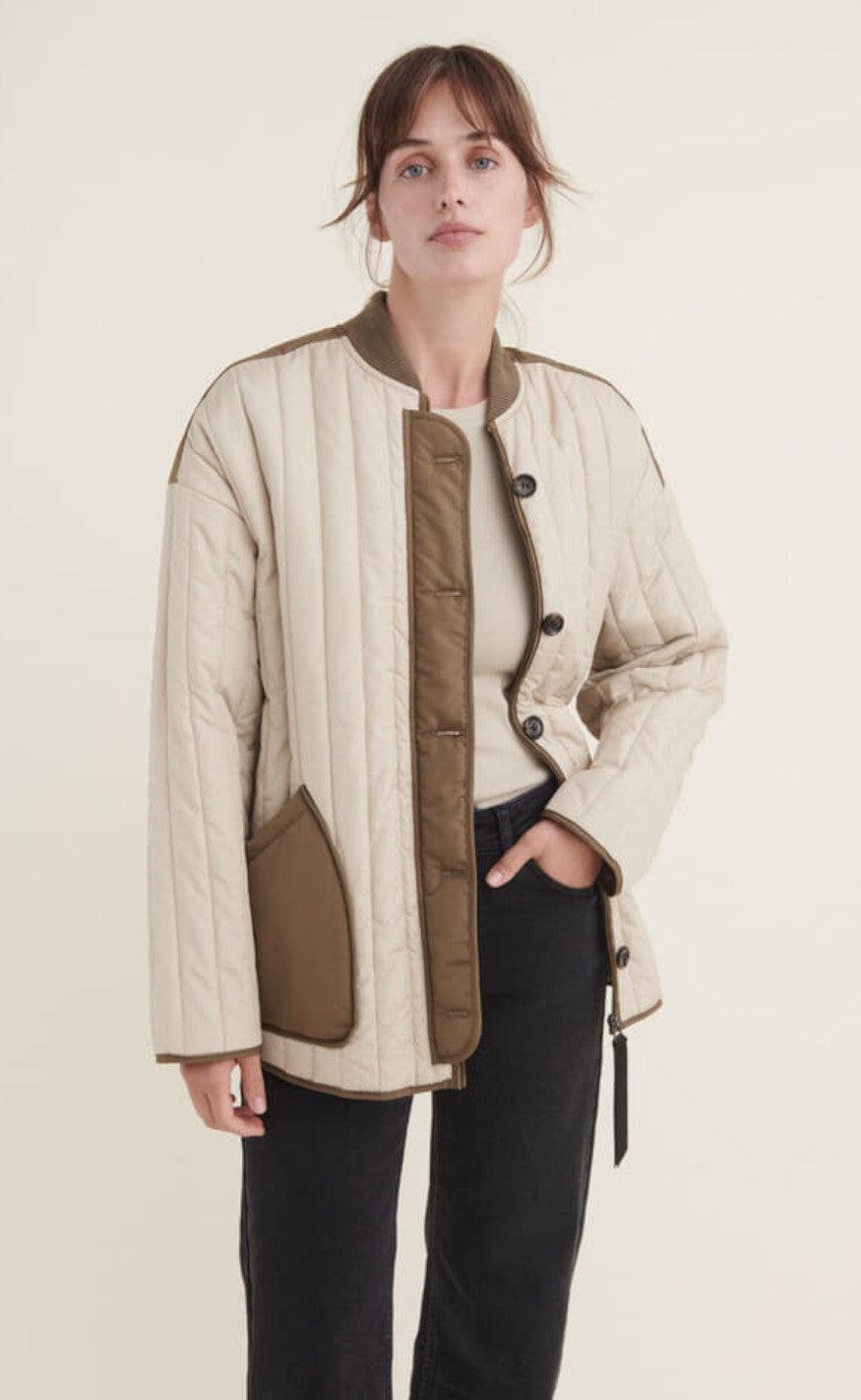 Basic Apparel Jakke - Louisa - Moss Gray