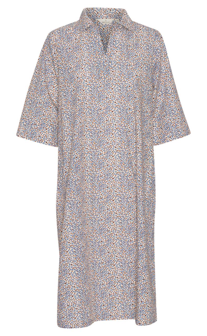 Basic Apparel Kjole - Hazel - Blue/Brown/Limoges/Sand