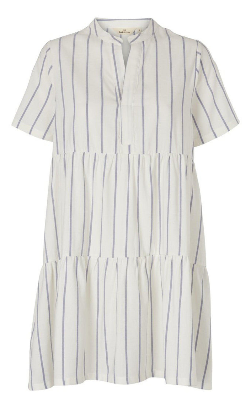Basic Apparel Kjole - Vicki Short - Off White / Navy