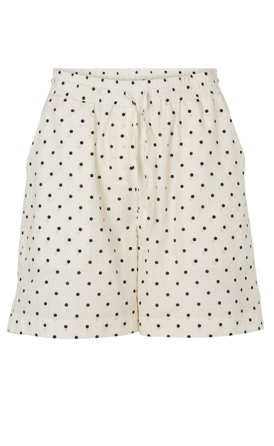 Basic Apparel Shorts - Vicki Dot - Off White/Black